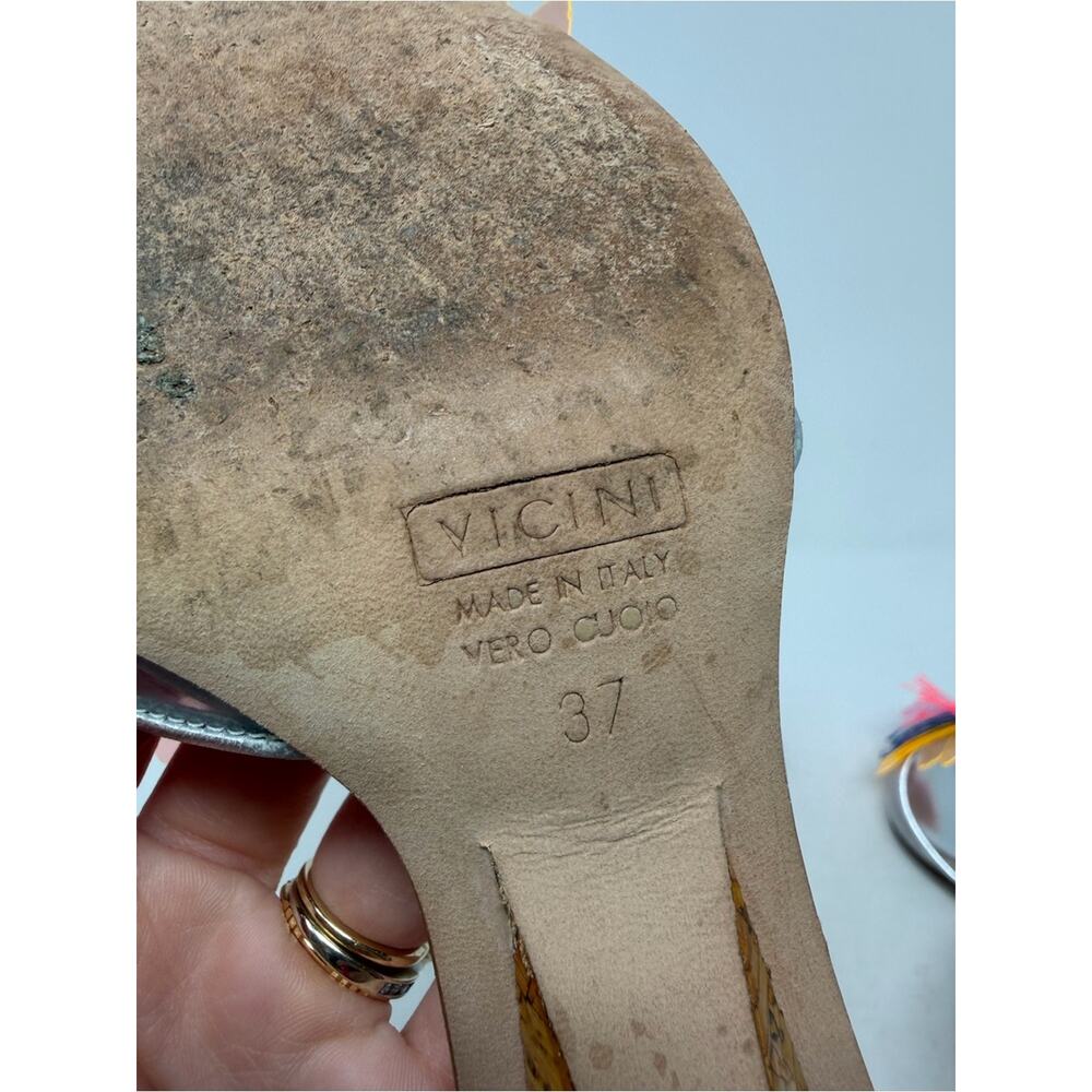 Giuseppe Zanotti Vintage Rare Butterfly Mule Heels Womens Size EU 37 - Picture 11 of 11